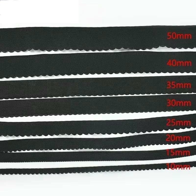 Elastyczna taśma nylonowa, 5M Nylon Elastic Bands Black White 10-50mm Sewing DIY Accessories(EB226-Black,35mm)