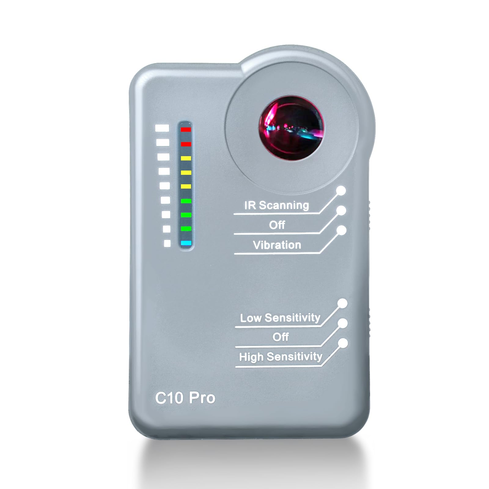 Apantimx 2025 Upgraded Camera Detector Professional Bug RF Detector Hidden Camera Finder Anti Spy Sweeper Portable GPS Tracker Listening Device Signal Scanner for Home Office Car Travel Hotel (Gray)