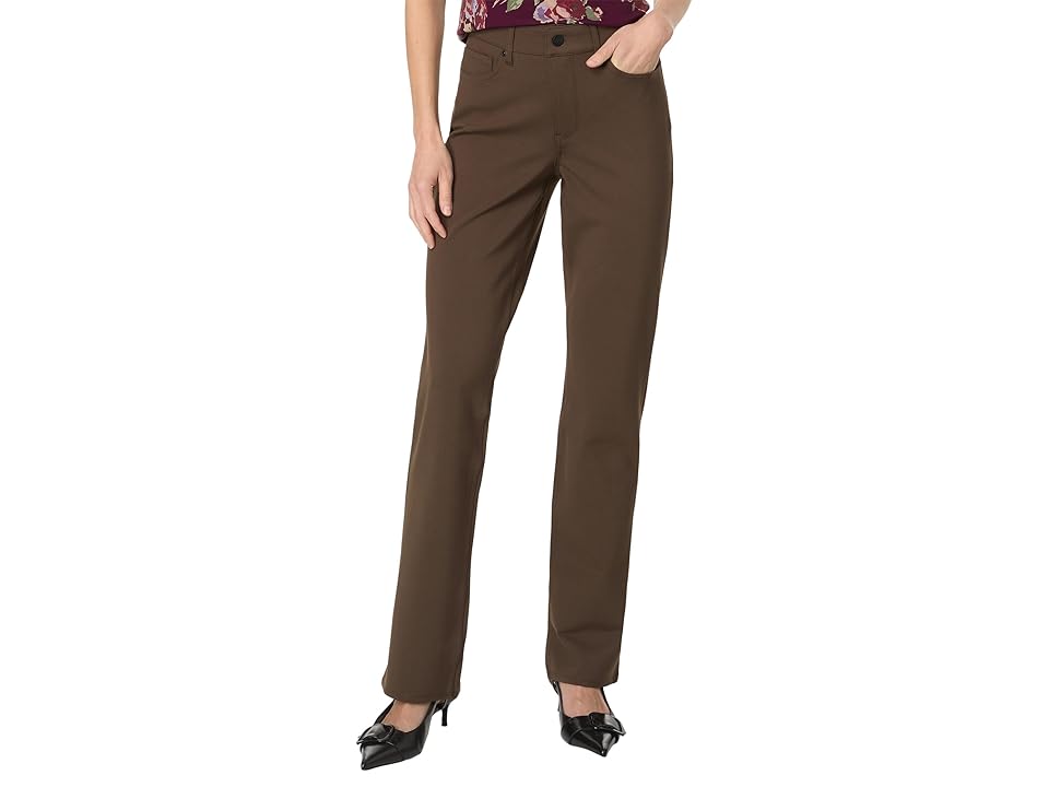 NYDJ Marilyn Straight Pants (Charcoal) Women's Jeans INTERNATIONAL SHIPPING