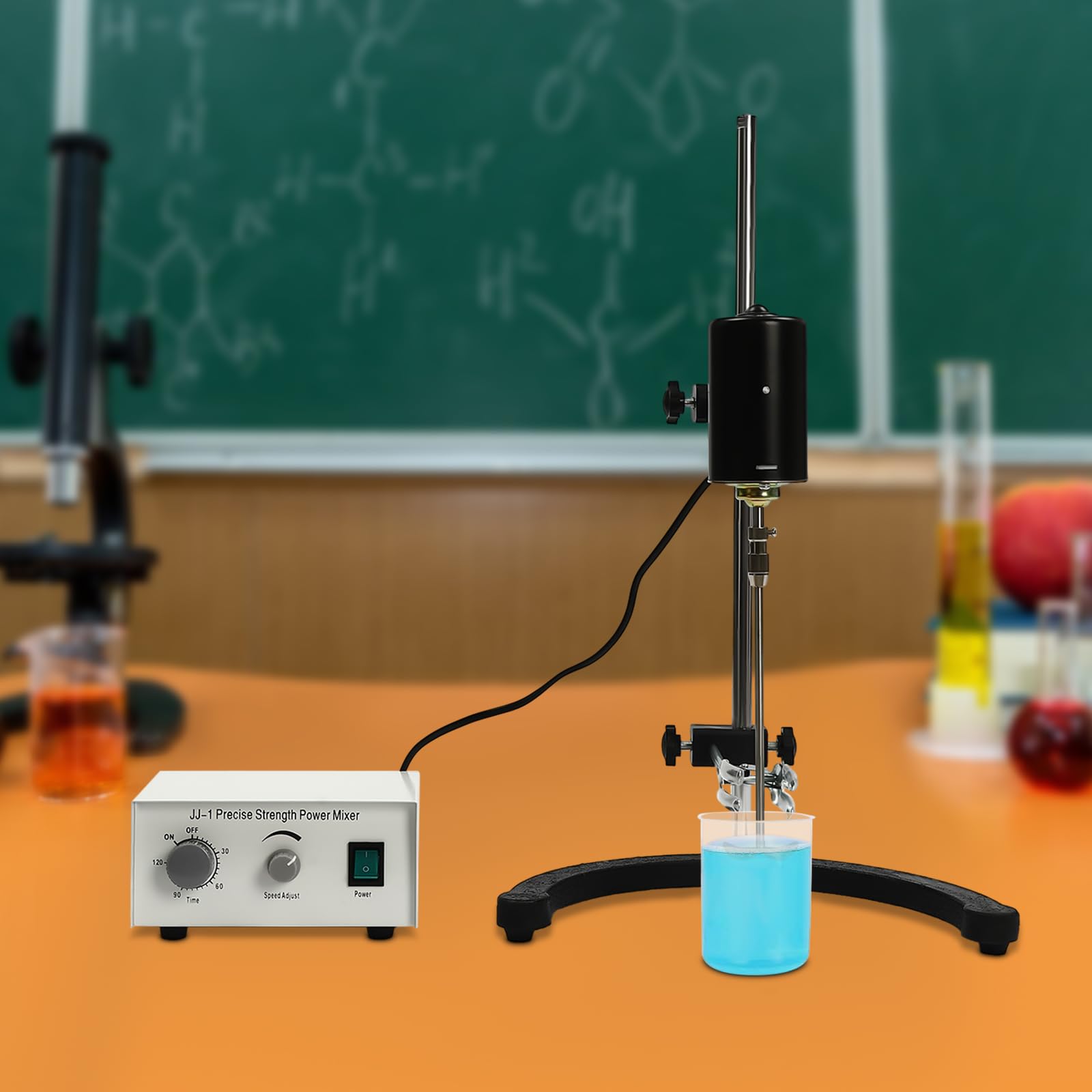 Elektrisches Rührwerk automatisches mechanisches Rührwerk,Feste Klemmen,0-3000RPM,für Biologie, Kosmetik, Gesundheitsprodukte, Lebensmittel, Reagenzien und andere experimentelle Felder