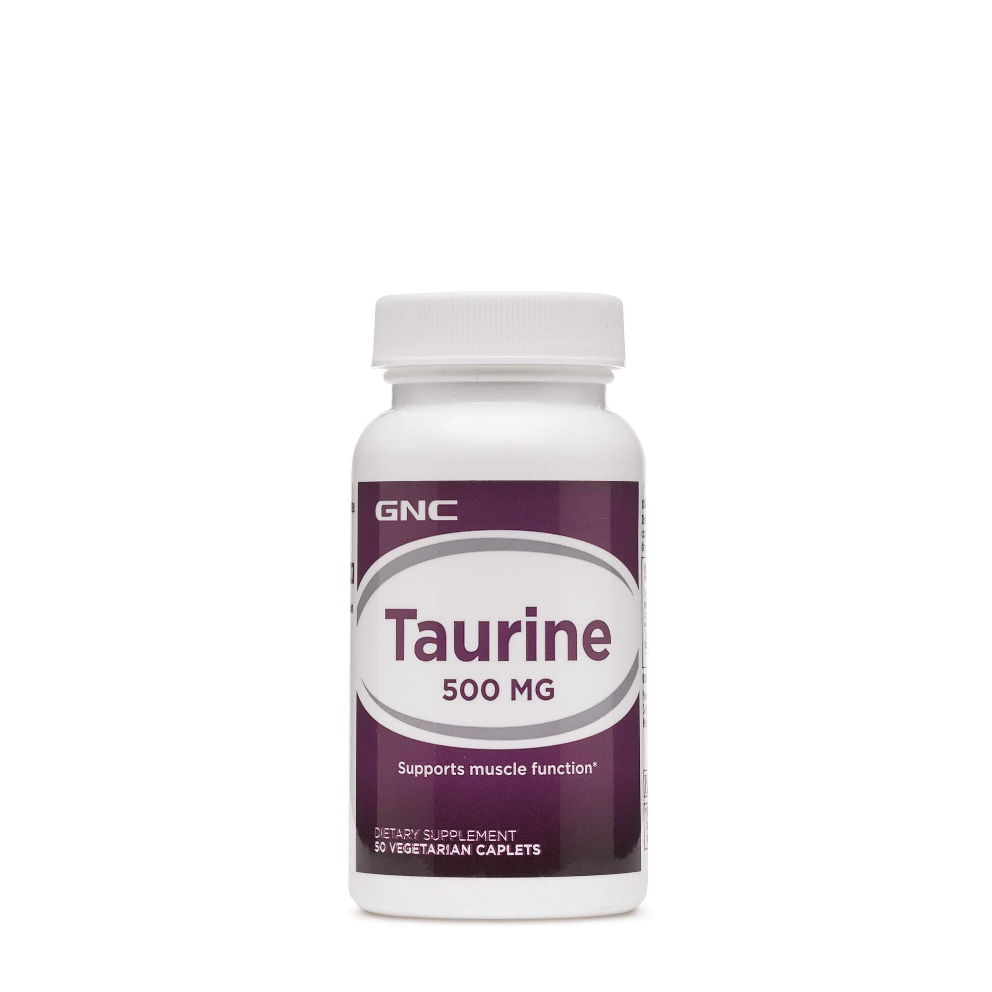 Taurine 500mg, 50 Caplets, Supports Muscle Function