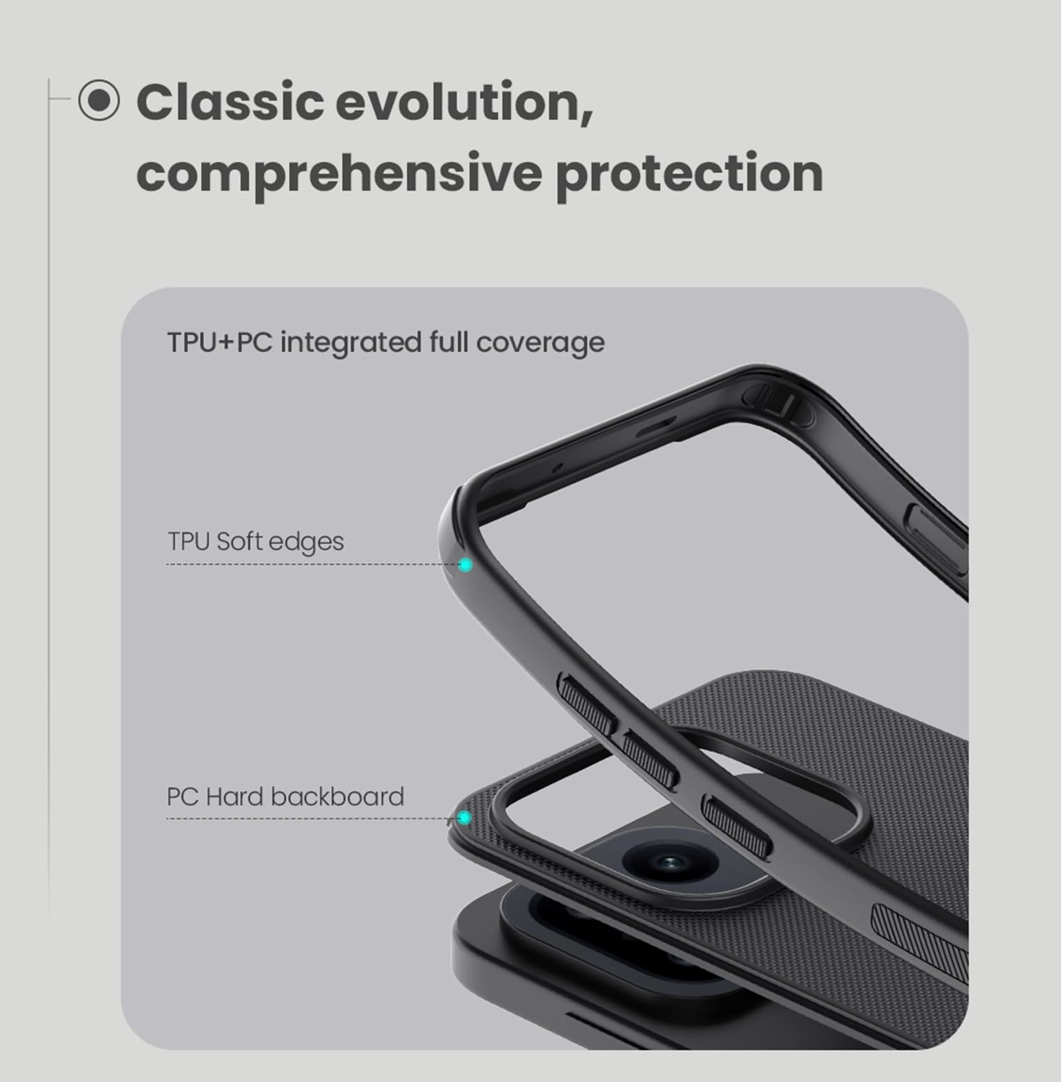COQUE Funda para OnePlus 15 Super Frosted Shield Pro Estuche Magnético para OnePlus 15 Sujeción Magnética Invisible-Negro