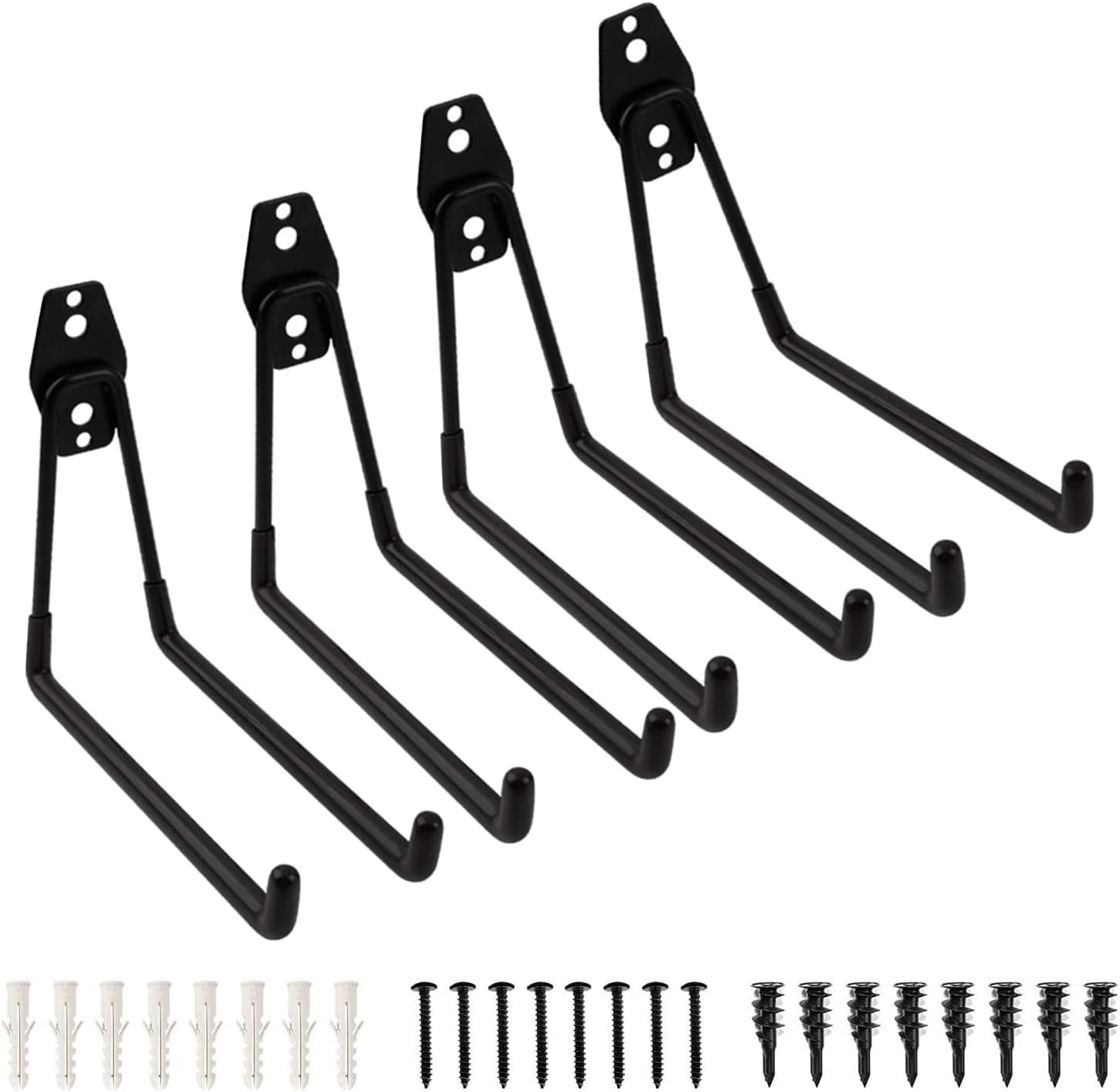4pcs Garage Hooks For Hanging Ladder Hose Extension Cord Shovel Bike Chair Garde