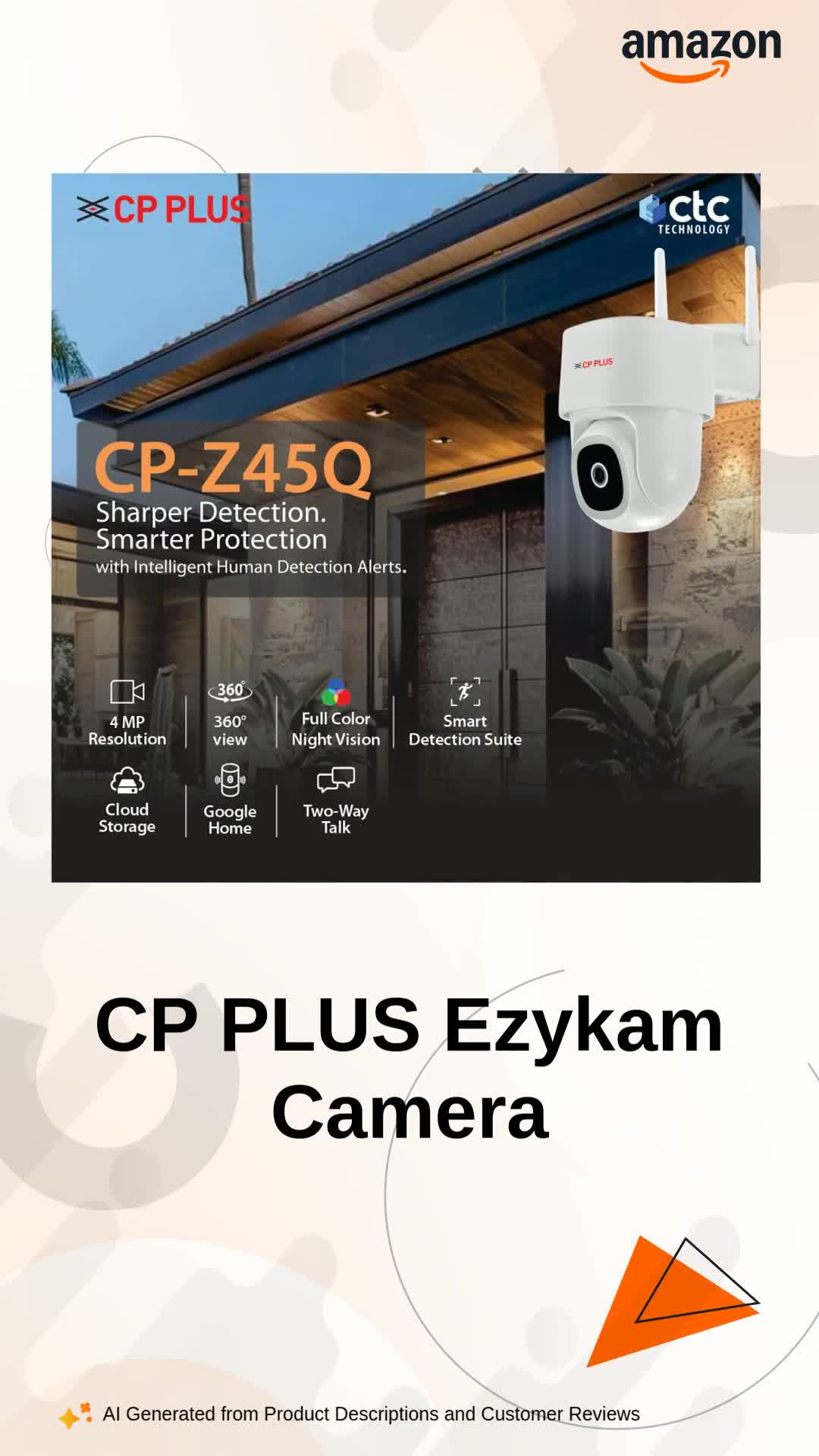 CP PLUS 4MP Quad HD Wi-Fi CCTV Camera