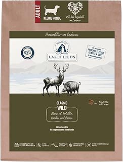 Lakefields Premium Dry Dog Food, Wild 68%, 1 kg, Grain-Free Dry Food, For Small Adult Dogs, Extra Small Croquettes, Food Grade Ingredients product image