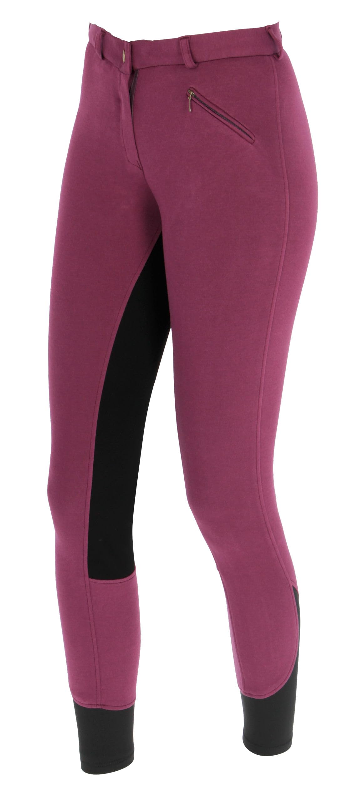 Covalliero Pantalones de Montar Economic, Pantalones para niños, Talla 134, Zarzamora, 90% algodón, niños, elástico, Cinturilla elástica, Bolsillo con Cremallera