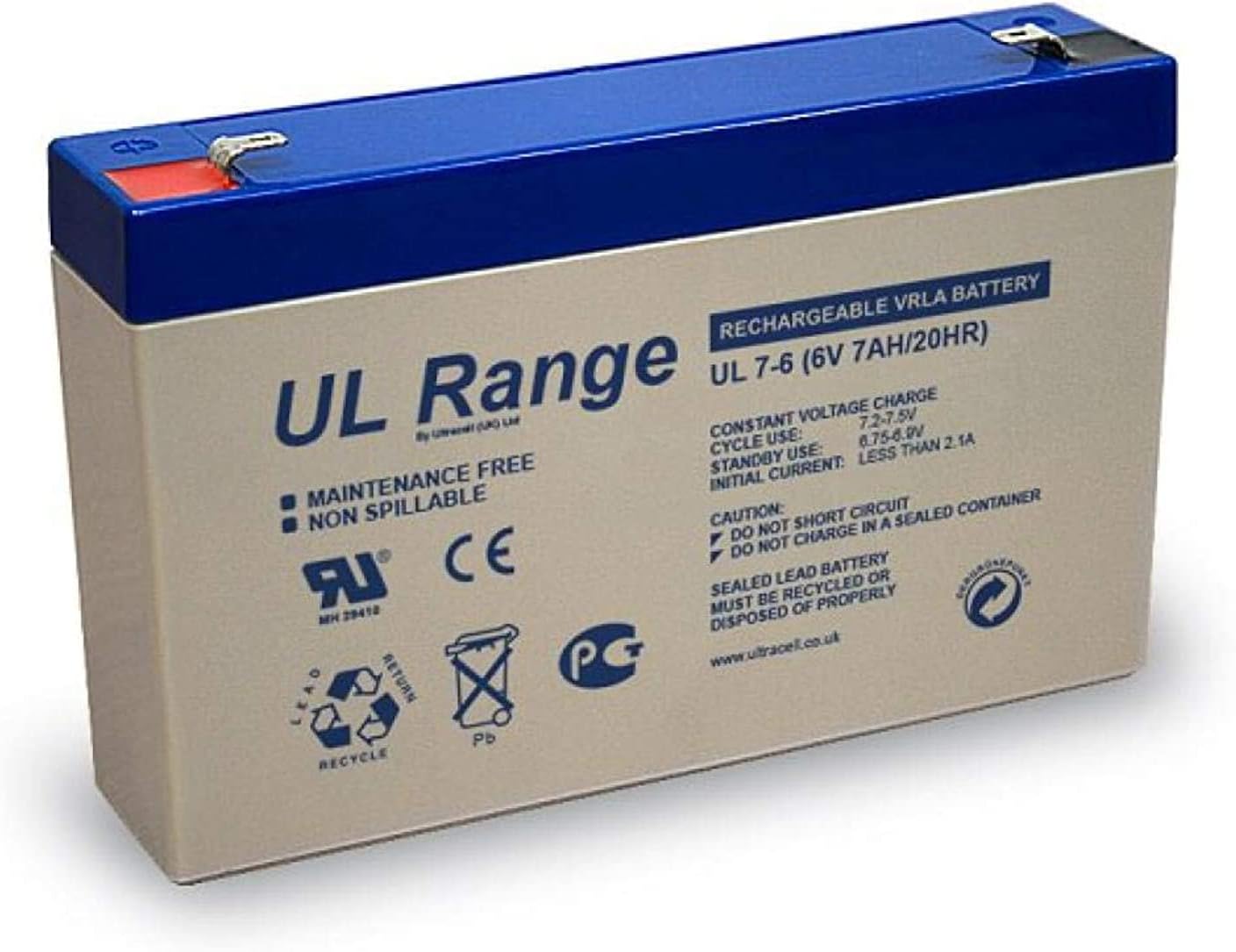 Ultracell UL Lead-acid Battery (7AH-6V)