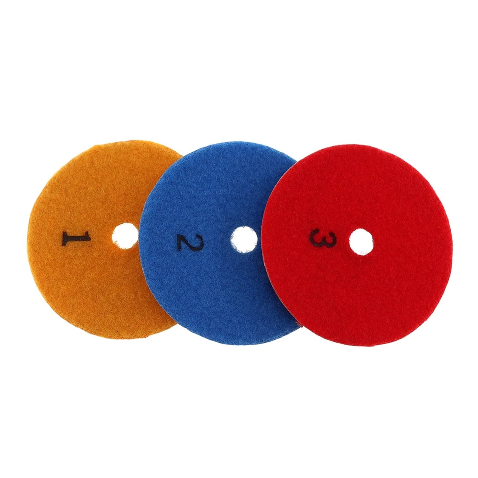 4 unids/Set Almohadilla de Pulido de Diamantes de 4 Pulgadas 3 Pasos Almohadillas de Pulido de Enlace de Cobre renovadas for Suelo de hormigón de mármol de Granito cuicui(Combon B)
