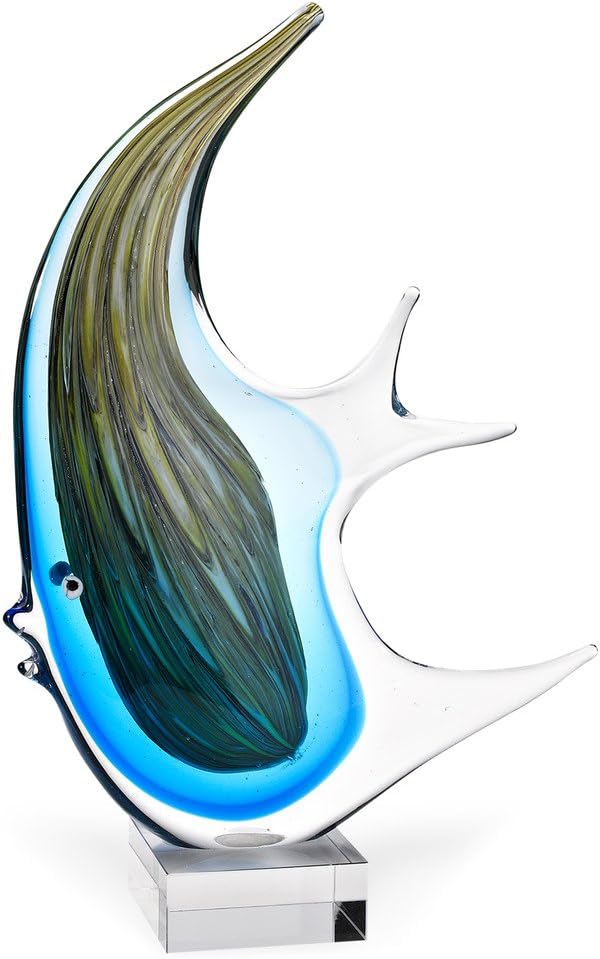 Badash Murano-Style Art Glass Rooster Sculpture Table Decor, 11 Inch image 4