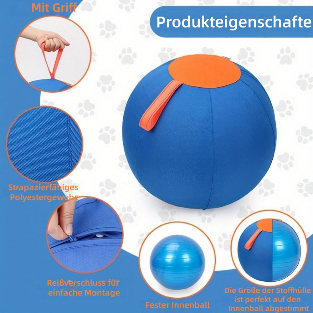 MEIION Lentiva Norden— Aufblasbarer, verschleißfester Hundeball für mittlere und große Rassen, interaktiv für das Outdoor - Training, selbstunterhaltend