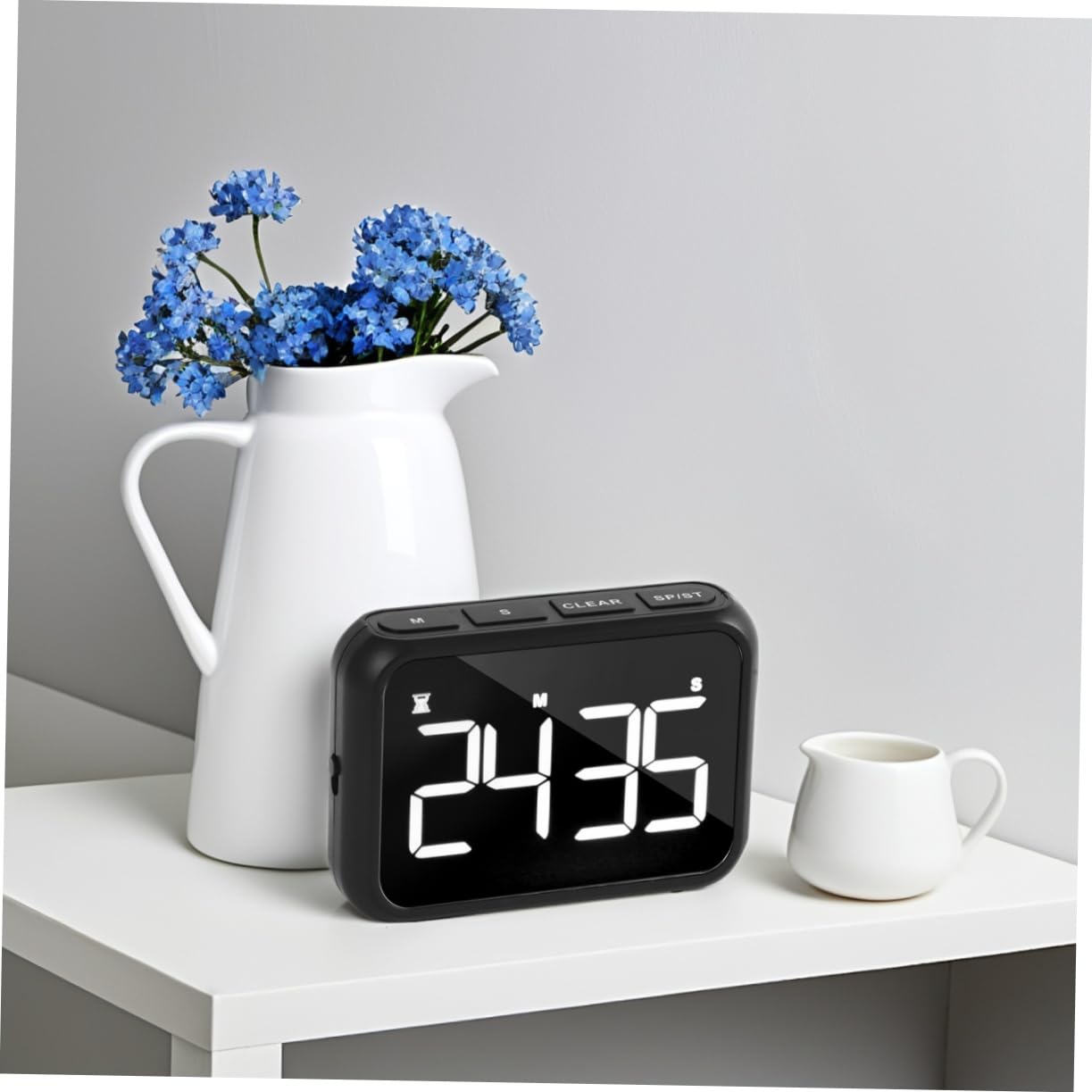 POPETPOP 2piezas Temporizador De Cocina Digital Led Recargable Pantalla Cronómetro para Cocina Horario Aleatorio y Función De Alarma para Hogar Oficina y Restaurantes