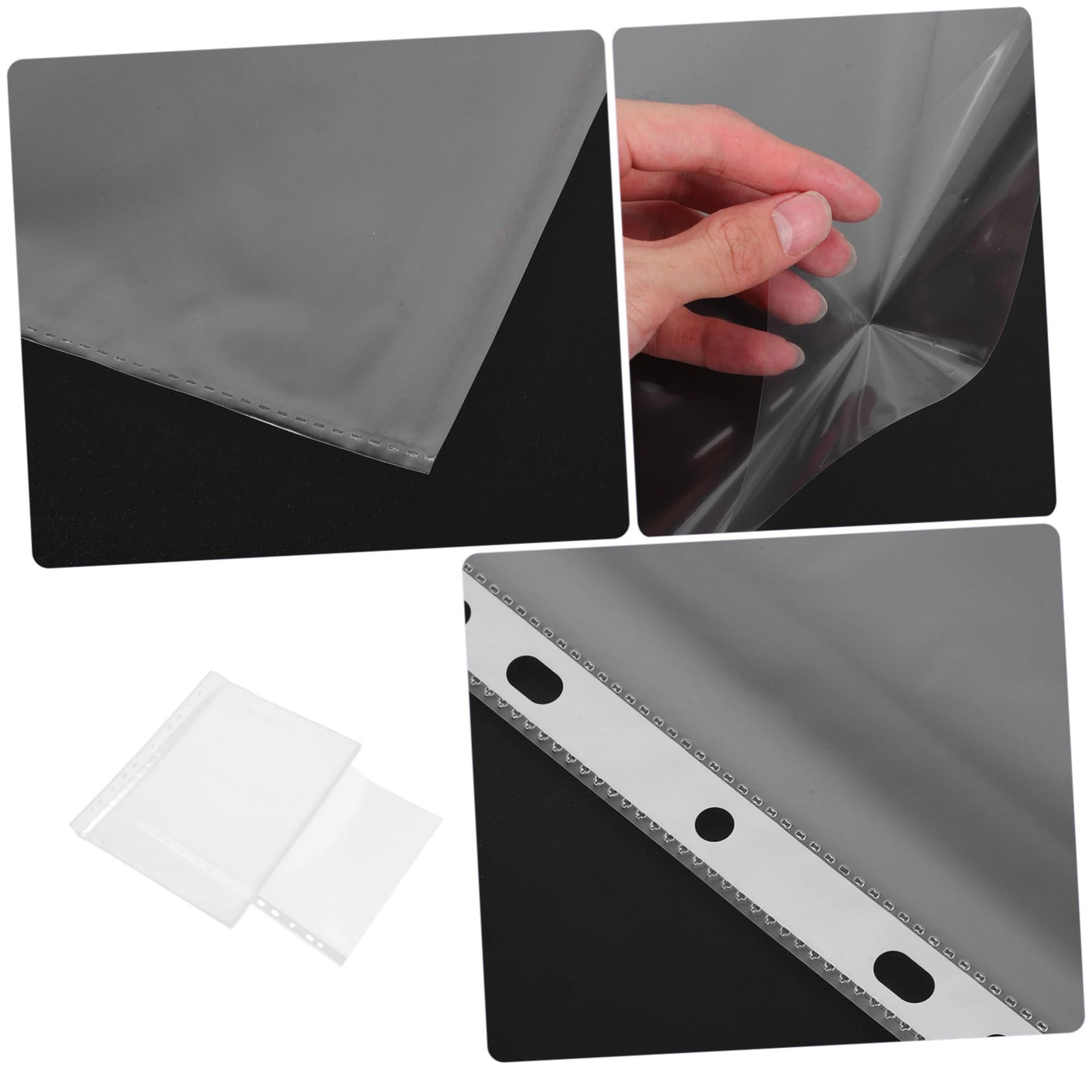 Buste per Raccoglitore A4 Trasparenti 11 Fori Pp 100 Pezzi