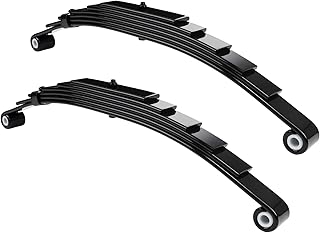 Trailer Leaf Spring 6 Leaf Double Eye 3500 lbs Cap for 7000 lbs Axle Suspension 25-1/4" Length, Heavy Duty Steel Plate Springs fits for SW6