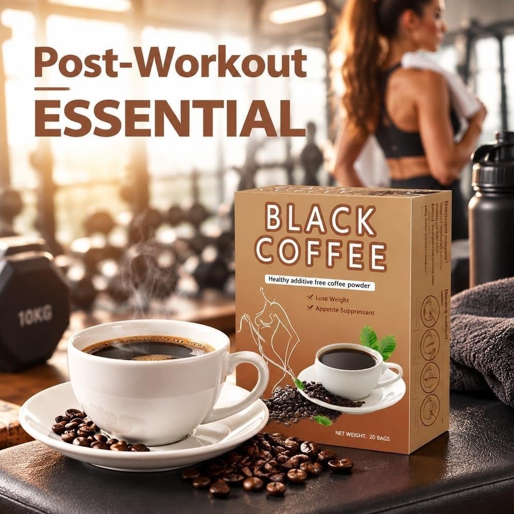 Café Negro Instantáneo Rápida Disolución For Fitness Bienestar Diarios
