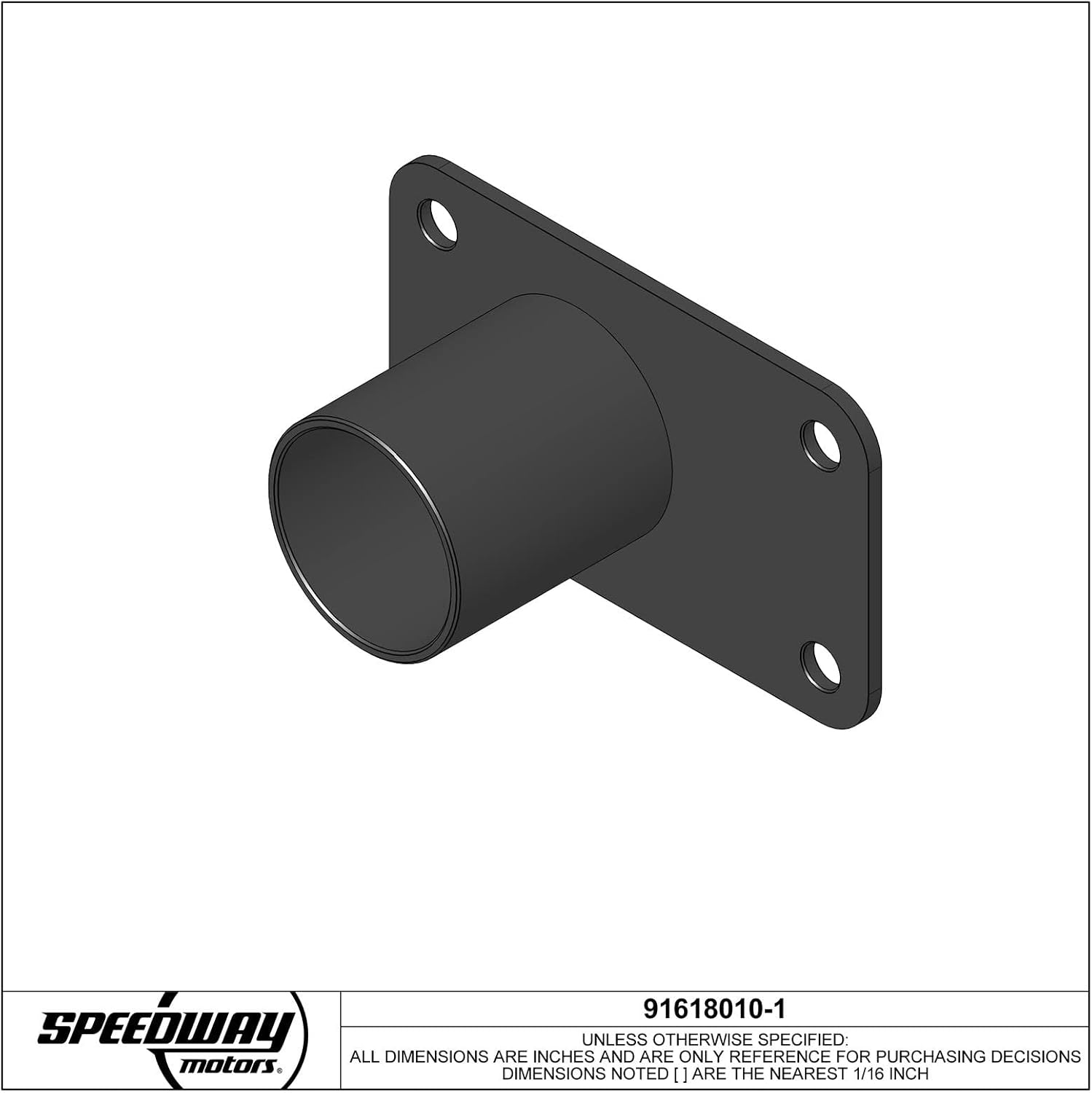 Speedway Motors Bolt-In Crossmember Tubing Ends Slip-On Frame Mounts for Engine and Transmission Crossmembers Fits 2 Inch OD Round Tubing Universal Fit Pair