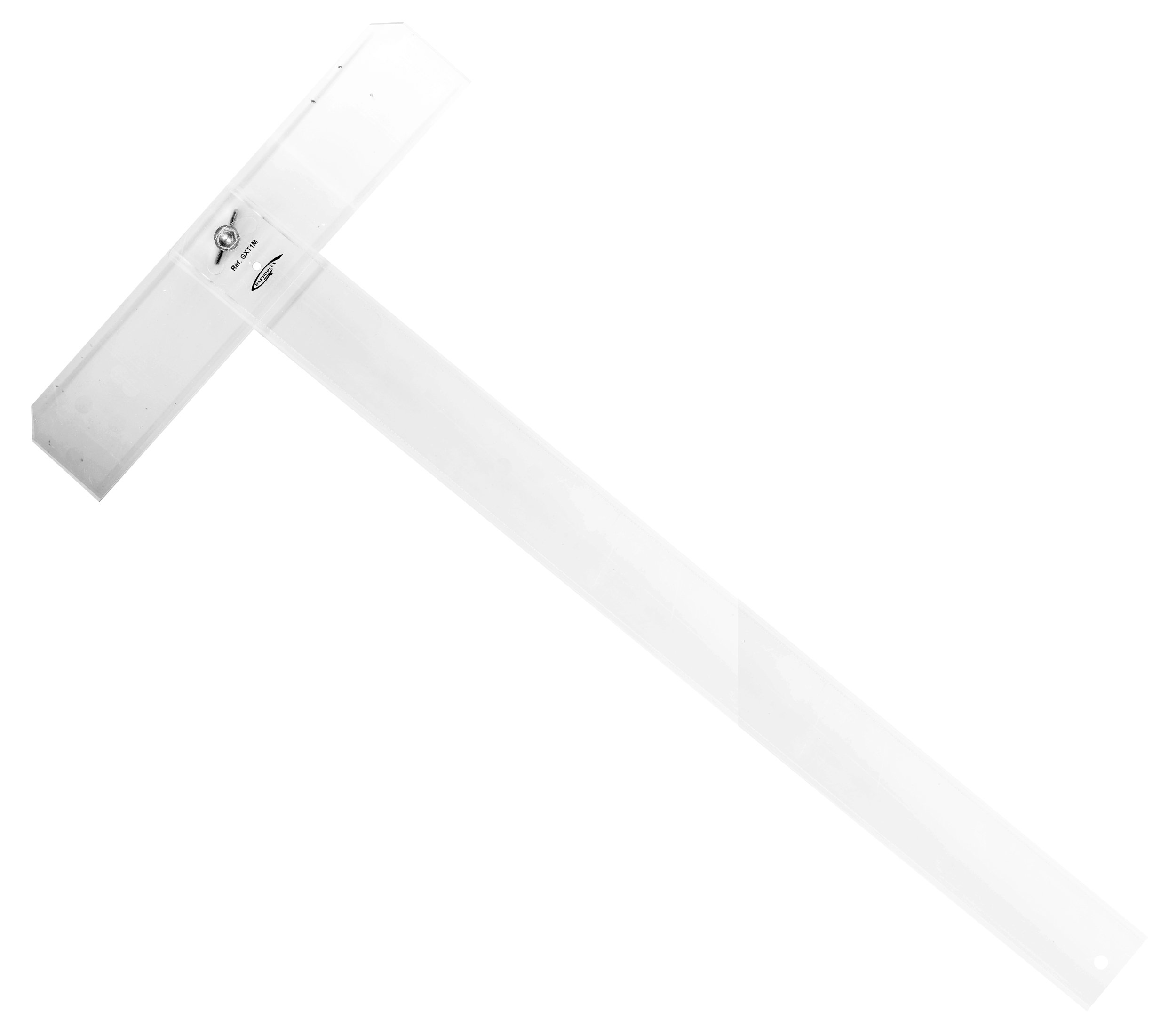 Graphoplex Equerre Té tête mobile 2 bords antitaches 65 cm Transparent