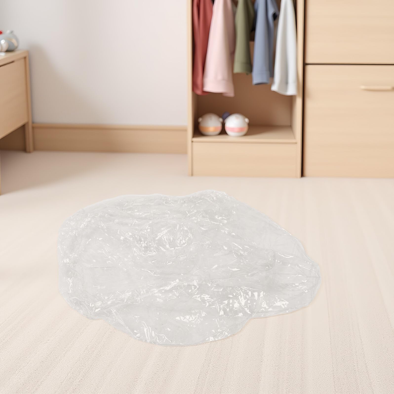 SOLUSTRE Sitzsack zur Aufbewahrung von Plüschtieren Transparenter Organizerbeutel mit Reißverschluss für Kuscheltier-sammlungen Großer Aufbewahrungsbeutel für Stofftiere zum Organisieren Vo