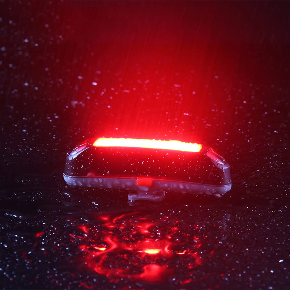 2 Pezzi Luce Posteriore per Bicicletta 200-800 mAh Luce Posteriore per Bicicletta Ricaricabile USB Luce LED Lampeggiante per Ciclismo Mountain Road Luce Posteriore da reggisella