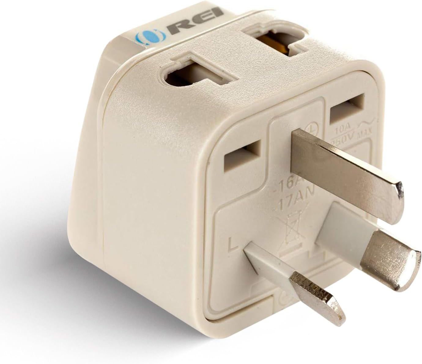 - OREI India to Australia Plug Converter, New Zealand & China & More - Type I - 2 in 1 - Perfect for Laptop, Camera Charger and More - CE Certified - RoHS Compliant - Beige - 5 Years Warranty