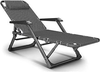 Silla Plegable Liviana y Duradera Área de Ocio Silla Resistente de Gravedad Cero Jardín Terraza al Aire Libre Tumbona Tumbona Plegable Tumbona reclinable (Color: Rosa) (Gris)