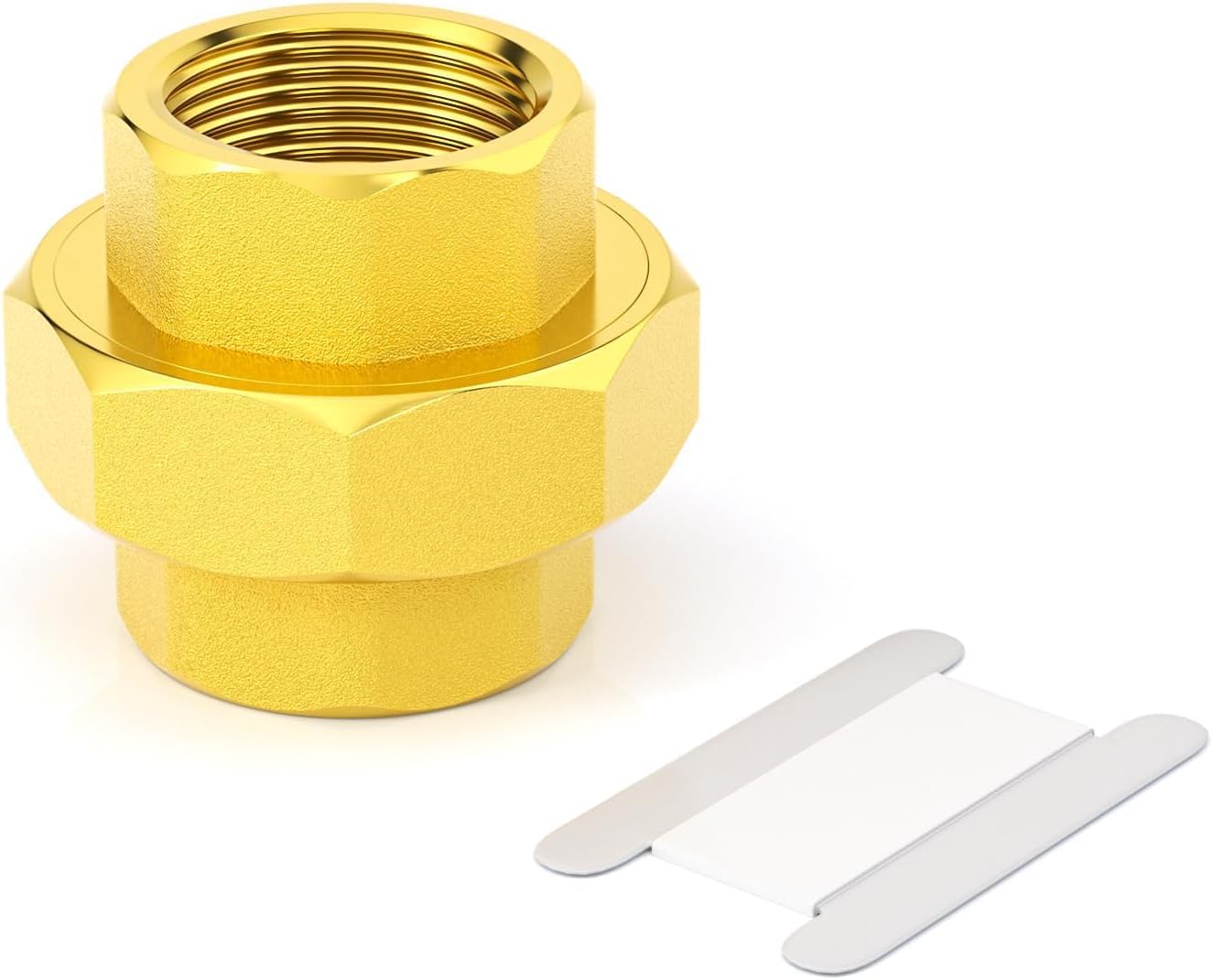 GASHER 1Pcs Pipe Fitting, 1" Female Pipe Fitting Brass Union for Connecting And Extending