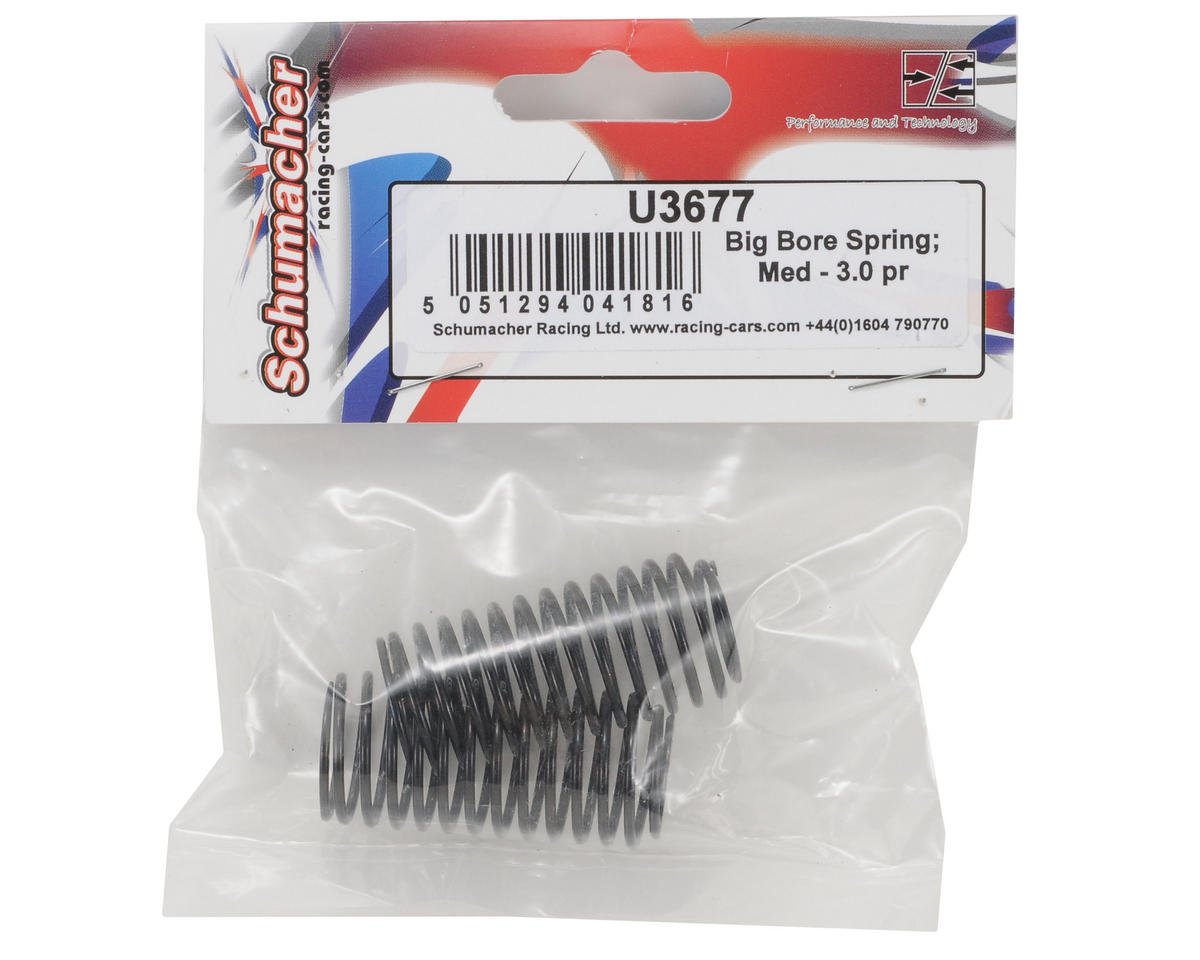 Schumacher Racing U3677 Big Bore Spring; Med - 3.0 pr