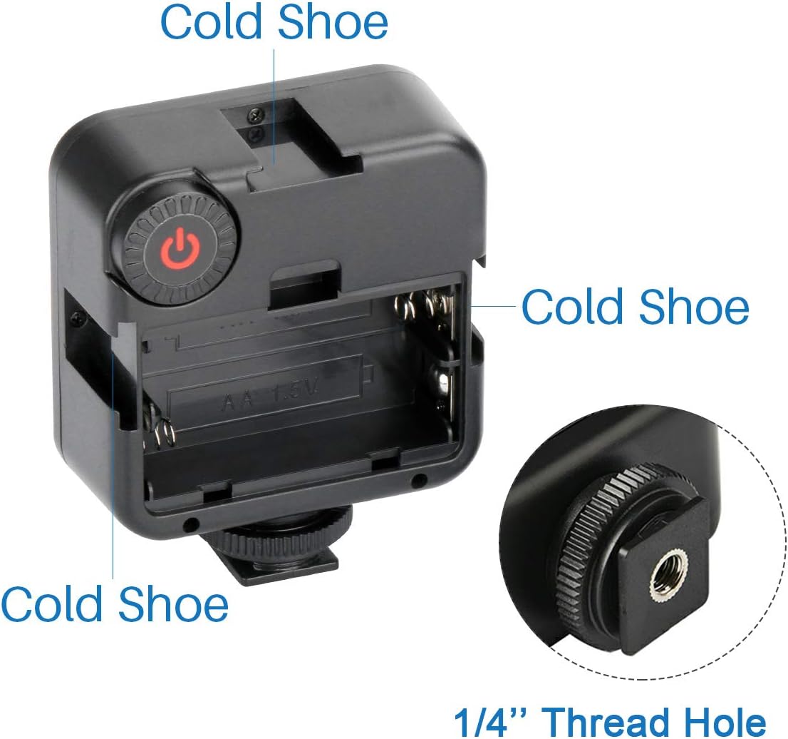 ULANZI W49 Pocket LED Video Light with 3 Cold Shoe Mounts 49 LED Bulbs Vlog Photo Fill Light on Camera for DJI OSMO Pocket Sony A6400 A6300 Canon DSLR Cameras Wedding Interview Macrophotography