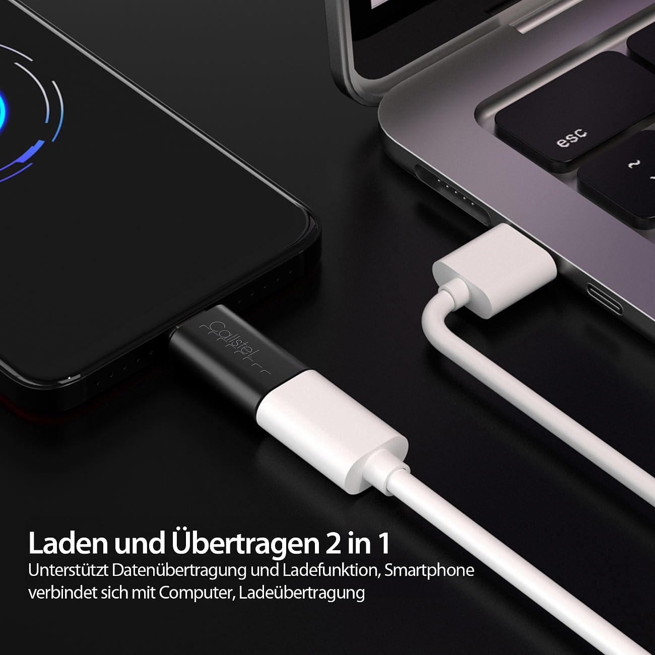 Callstel 6-częściowy zestaw adapterów USB, OTG-USB, Lightning, 60 W PD