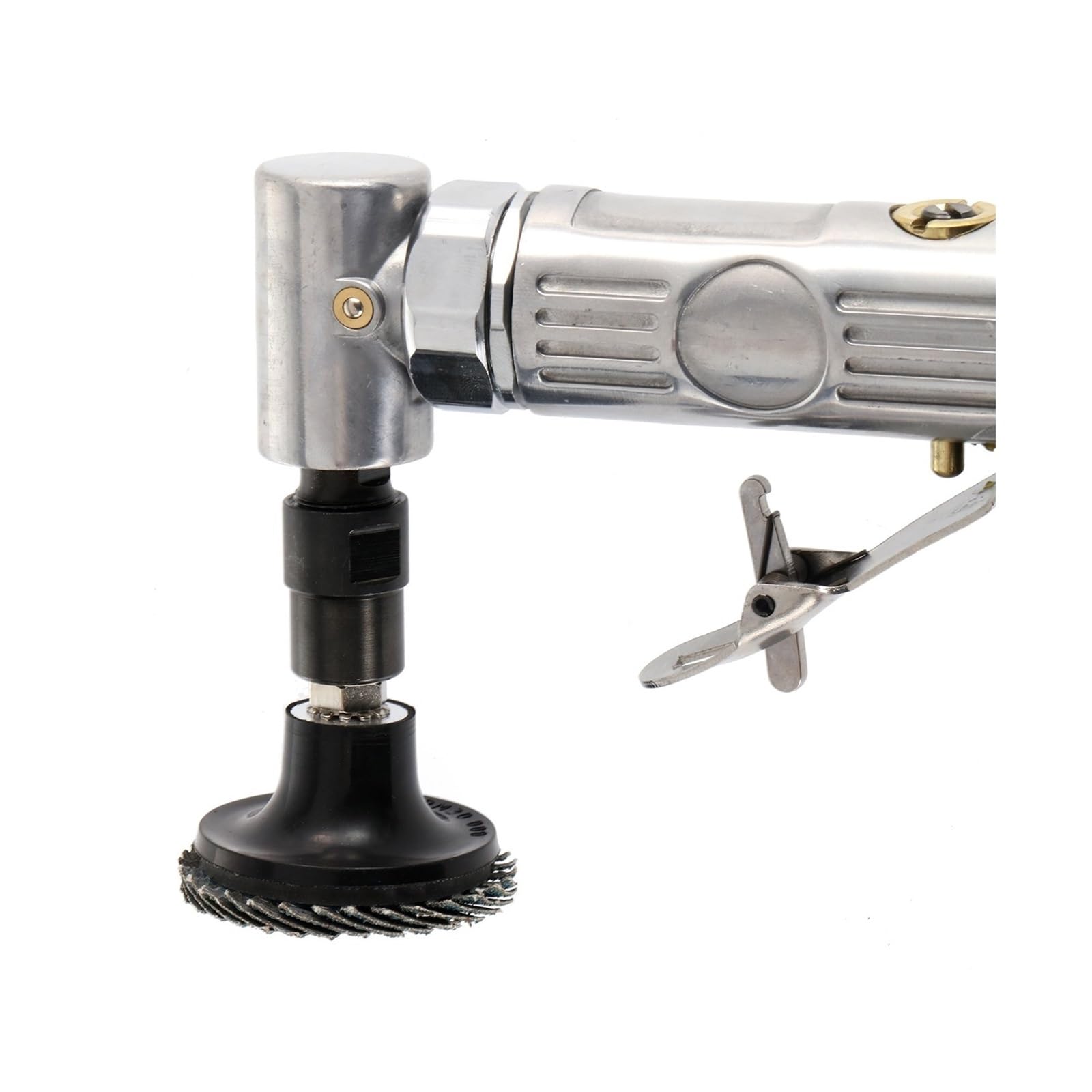 Lucidatrice per pietre Mini 1/4 Air Angle Die Grinder 90 Gradi Pneumatico Rettifica Lucidatrice Mulino Macchina for Incidere Intaglio Tool Kit Con Dischi Abrasivi Comodo da usare(Only machine)