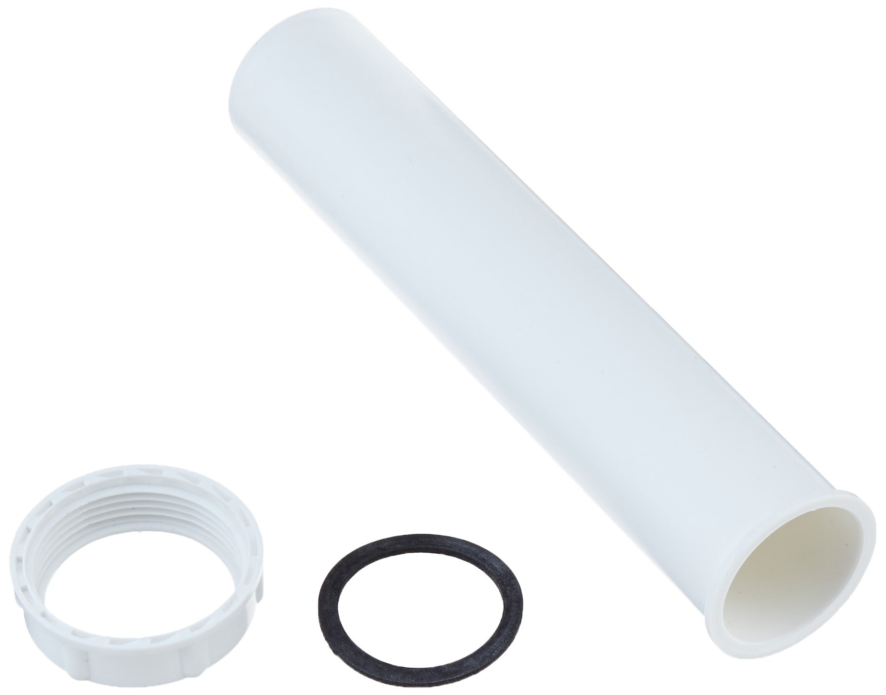 Viega 106591 Verstellrohr Modell 6892 – Ablaufrohr, G1 1/2 Zoll, 40 × 200 mm, Kunststoff weiß, mit Dichtung und Überwurfmutter
