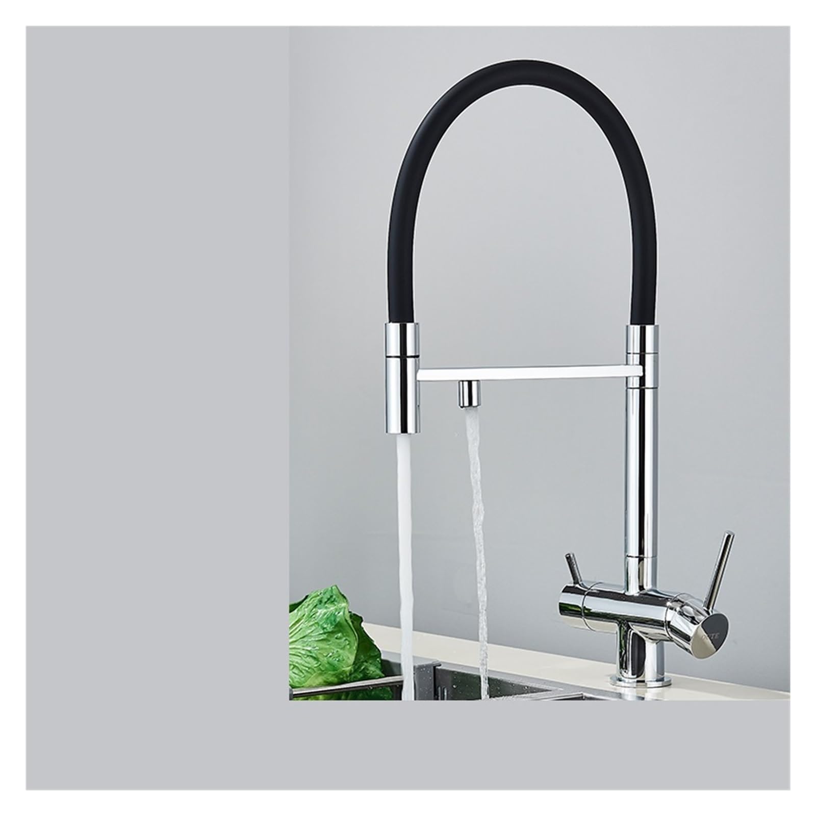 Robinet de cuisine filtre à eau chrome avec mitigeur de purification intégré