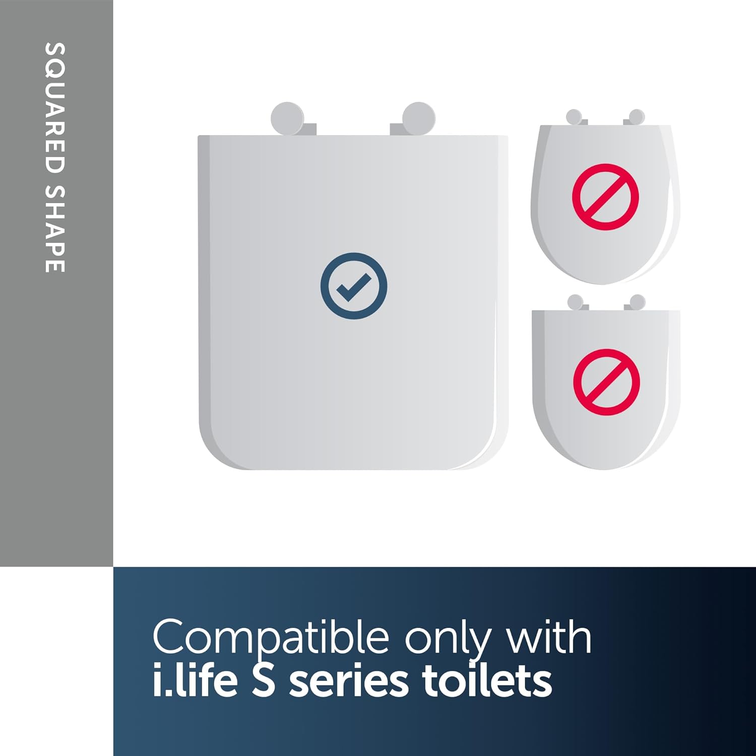 Ideal Standard i.Life A & S Soft Close Compact Toilet seat and Cover, T473701, White