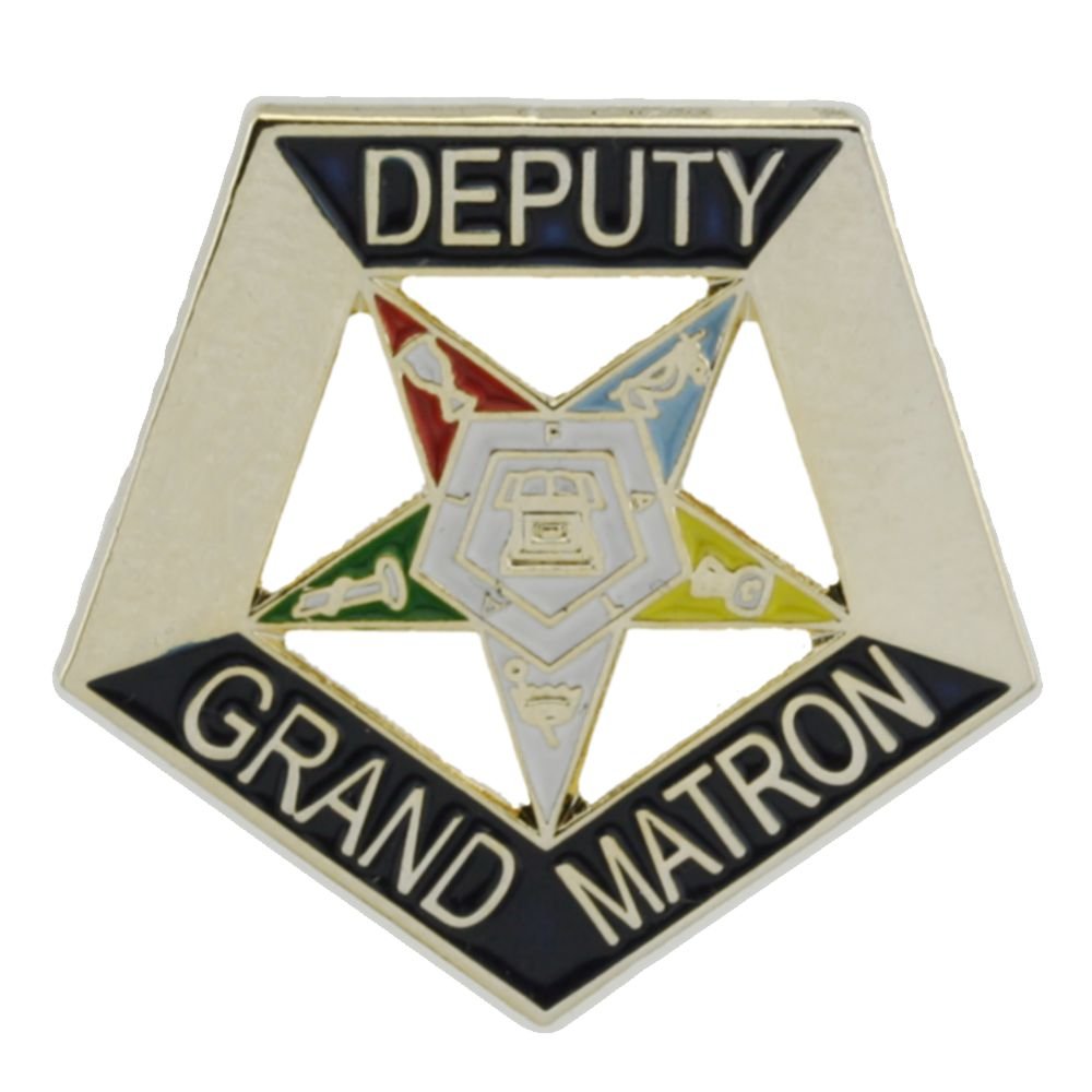 Hattricks GoodimpressionOES Eastern Star Deputy Grand Matron Lapel Pin One Inch Gold Plated