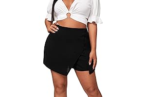 Florens Women's Plus Size Asymmetrical Skorts: Modern Twist on Classic Style
