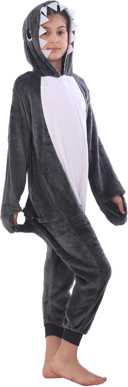 Kids Flannel Onesie Costume Halloween Easter Animal Cosplay for Girls Boys One Piece - Image 9