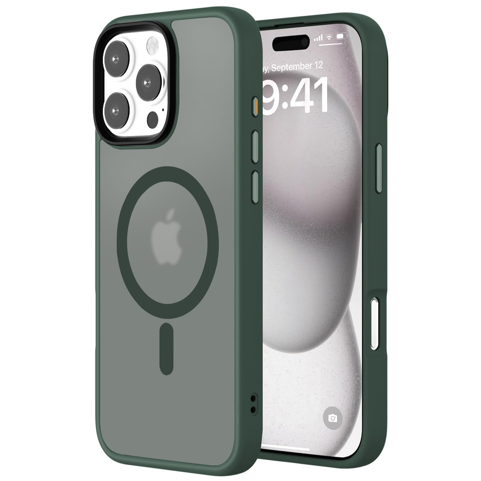 Vlanxie Upgraded Magnetic for iPhone 16 Pro Max Phone Case, [Compatible with Magsafe & Military-Grade Protection] Slim Translucent Matte Phone Case