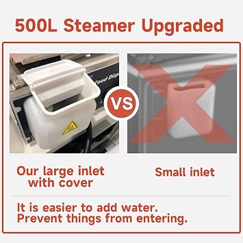 5-Tier Electric Bun Steamer, Commercial Stainless Steel Food Warmer Display with Automatic Temperature Control, for Buns, Baozi, Siomai, Corn, Buffet, Kiosk, Restaurant