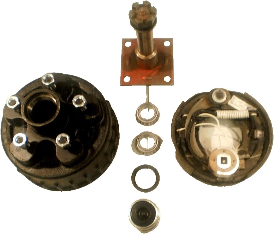SP15082475DEXLH Left Brake Axle Kit Electric 7" Brakes 5x4.5 Drum Trailer 2000 2200 1.5 Spindle SP150-82475-DEX-LH