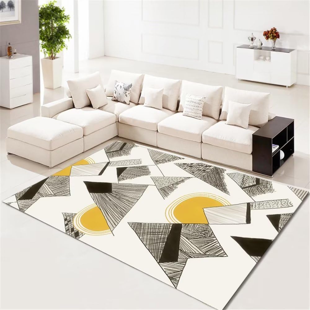 Tapis de restaurant gris 200x300cm pour créer un espace chaleureux avec motif montagne moderne