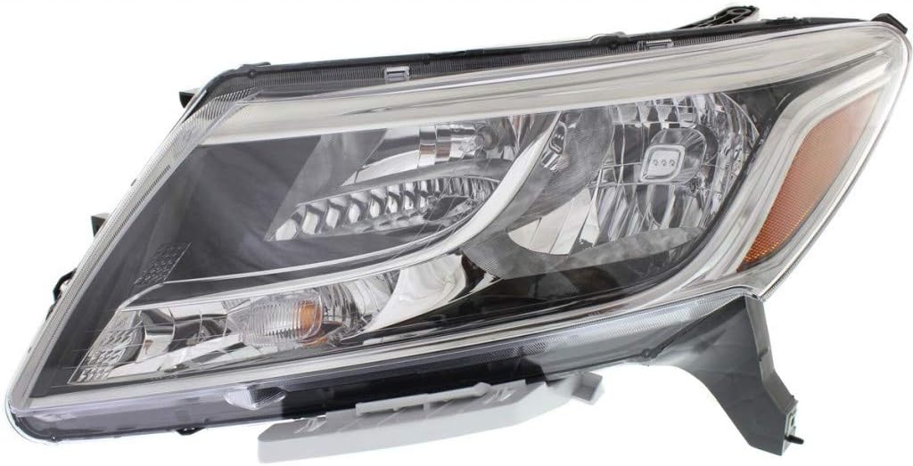 For 2013-2016 Nissan Pathfinder Headlight Driver and Passenger Side DOT Certified Bulbs Included NI2502221 NI2503221 | 26060-3KA0B, 26010-3KA0B; Black Bezel; Chrome Trim
