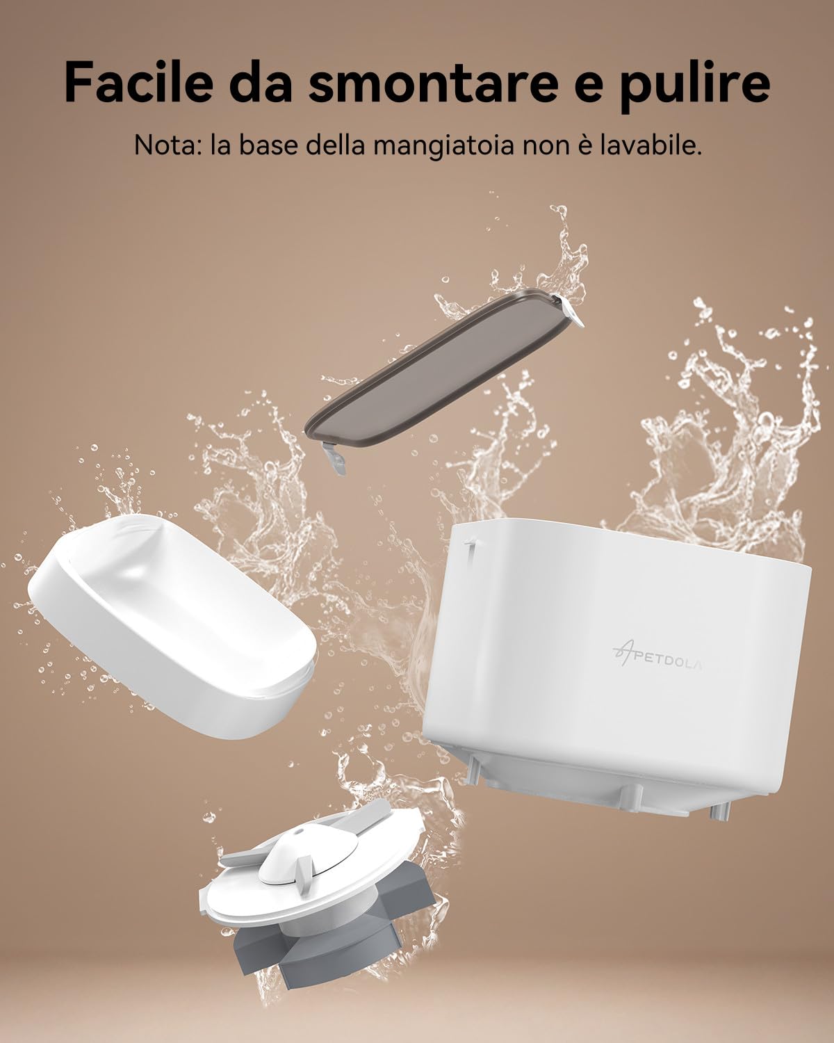 Distributore Automatico Cibo Gatti,4L Dispenser Crocchette Gatto, Registratore Vocale 10s, 1a10 Pasti per Distributore Gatti e Cani (Bianco, 4L)