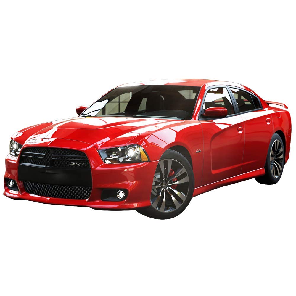 SRT-8 Style Front Bumper Cover With Grille For 2011-2014 Dodge Charger - Unpainted Black Polypropylene, Fits Non-ACC Models 9 thumbnail image