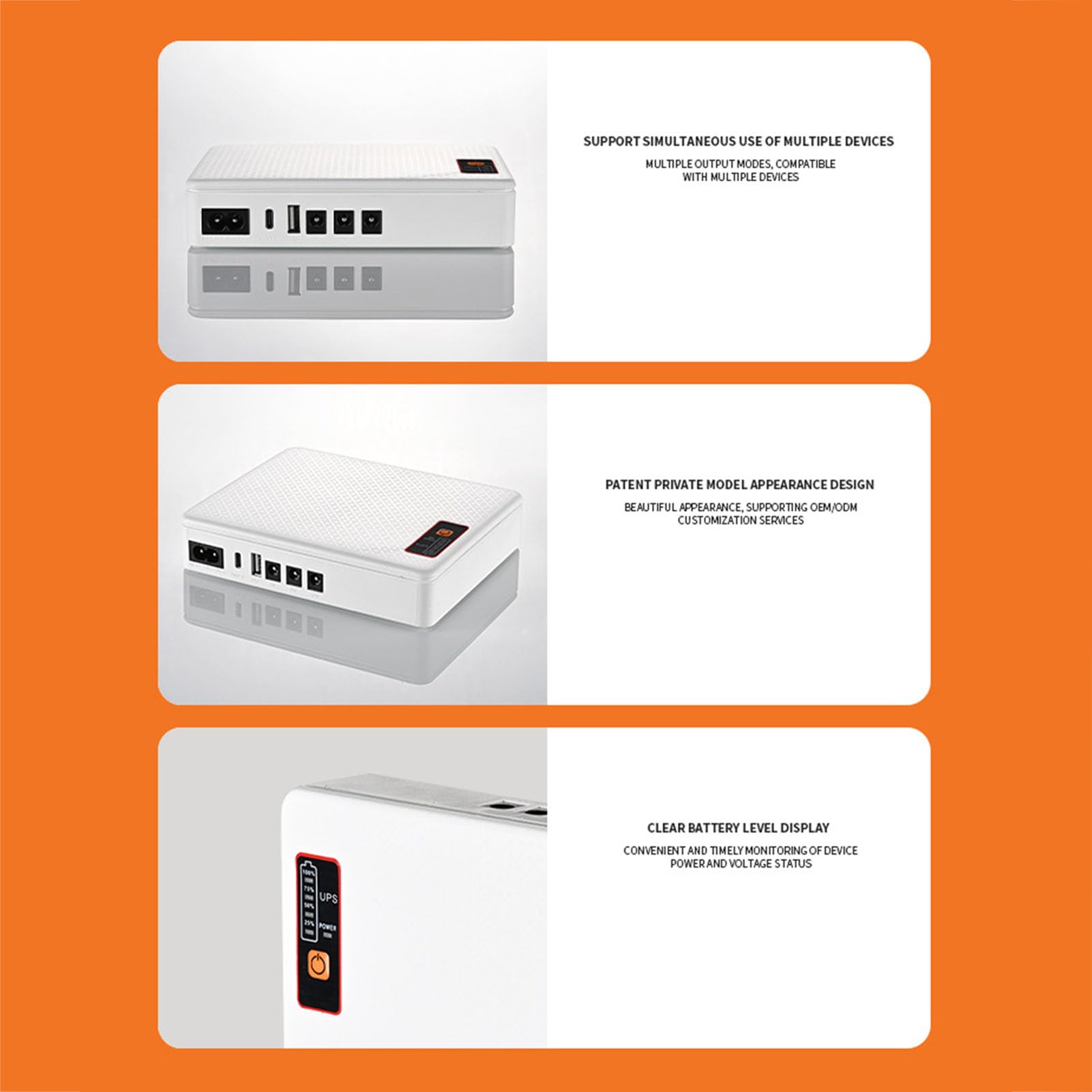 Fafeicy Batteria di Backup Mini UPS da 20800 MAh per Gruppo di continuità della Telecamera di Sicurezza del Modem del Router (Spina europea)