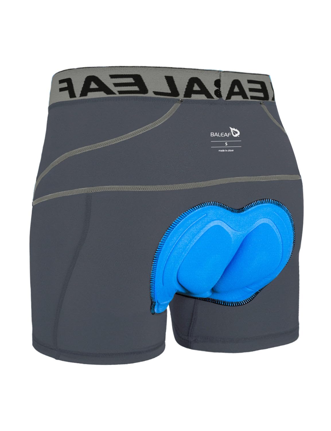 Baleaf Men’s Cycling Shorts, Cycling Innerwear, Sculpted Gel Pad, Bike Shorts for Hybrid Biking, Road Biking, Mountain Biking, Shock Absorption, Pain Reduction, Stretchy, Sweat-Absorbent, Quick-Drying, Antibacterial, Odor-Resistant, Cycling Wear