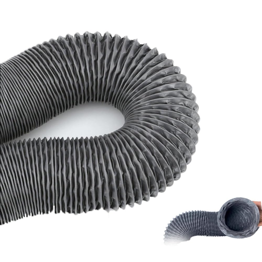 Tubo flessibile da 4,9 m, tubo di scarico portatile per ventilazione HVAC, tende da coltivazione, stanze per asciugatrice, cucina