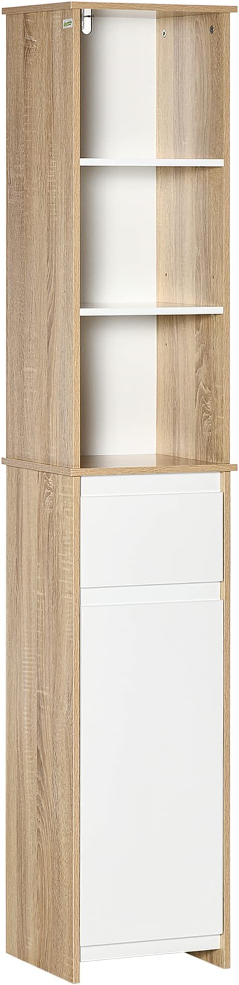 Armoire Cuisine HOMCOM Armoire De Salle De Bain Avec 3 étagères