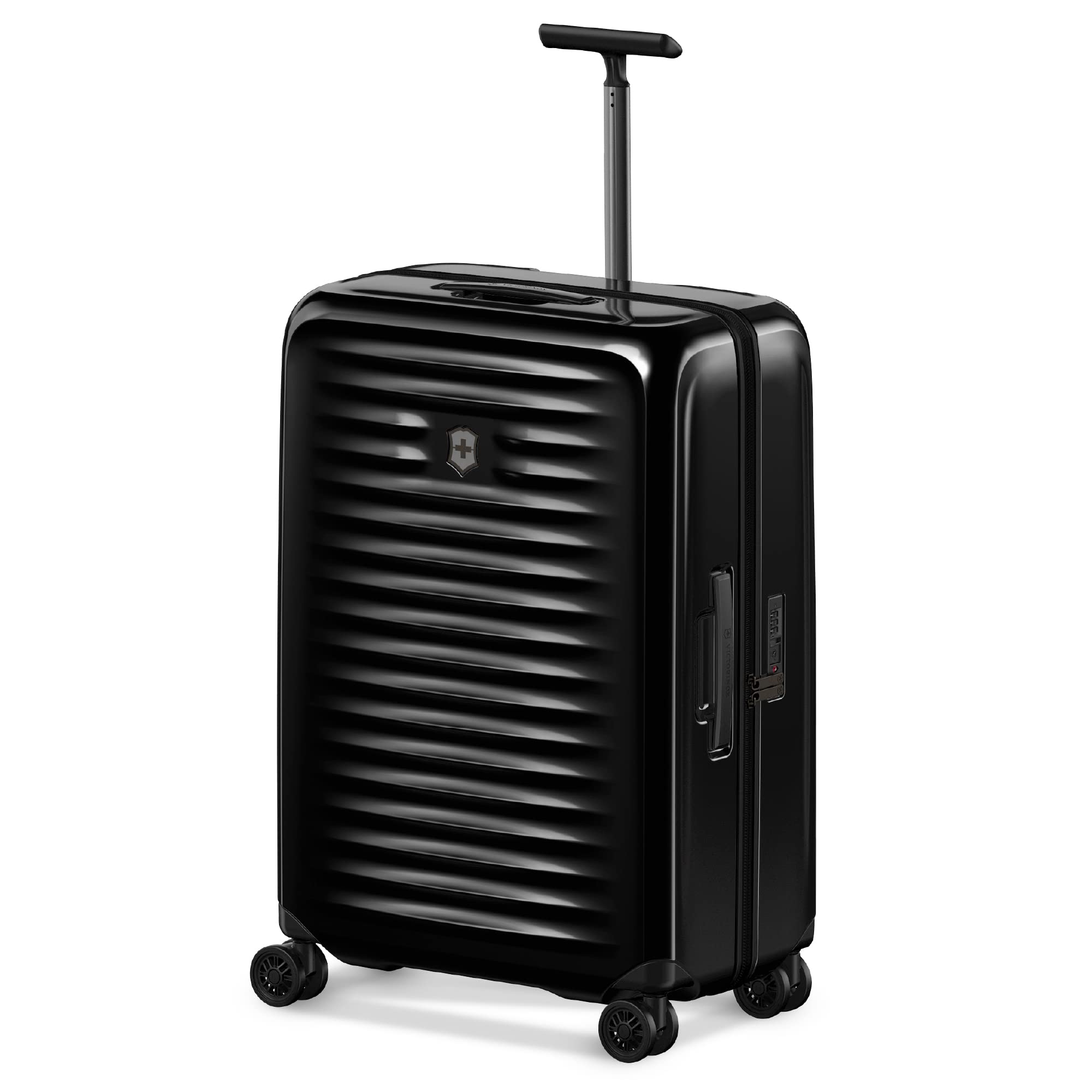 victorinox Swiss Designed Suitcase, Airox Medium Hardside Luggage Bag, 74 litres, Lisof Silent Wheels, Black, 612506 | Check-in Trolley Bag-picture-50
