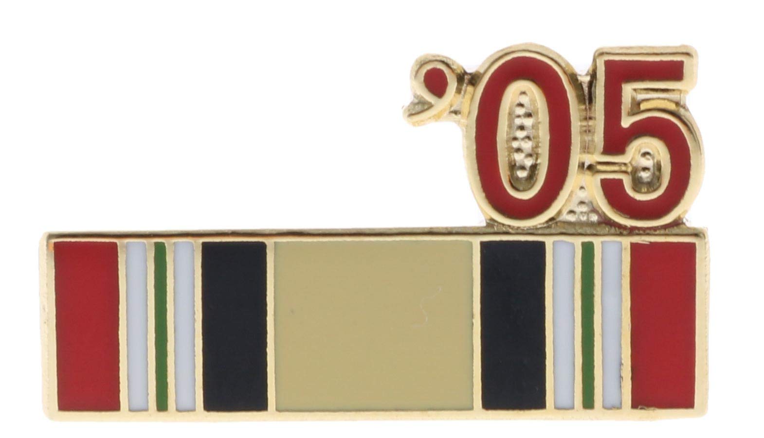 Sujak Military Items 2005 Iraq War Campaign Ribbon Hat or Lapel Pin HON14491 F4D28V