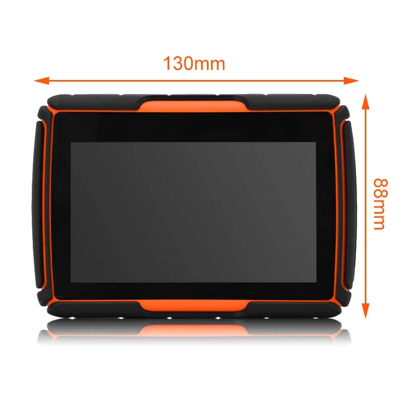 GPS para Motocicletas Rider 500: 4,3 Pulgadas, Rutas de Carreteras Montañosas, Actualizaciones Wi-Fi Rápidas, Info de Tráfico en Tiempo Real, Radares & 49 Mapas de Europa(Black-Orange)