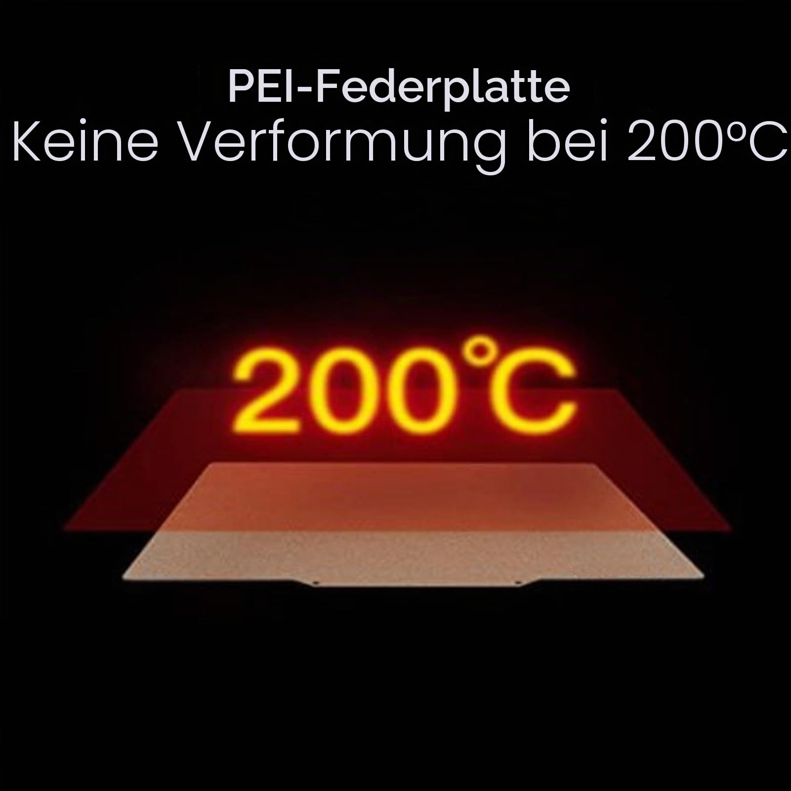 PEI-Blatt, Doppelseitiges Flex-Stahlbett 470 X 470 Mm PEI-Blatt-Magnetbauplatte, 3D-Druck-Magnetplatte PEI-Federstahl-Flexible Plattform mit Klebebett für CR10 MAXIMUM